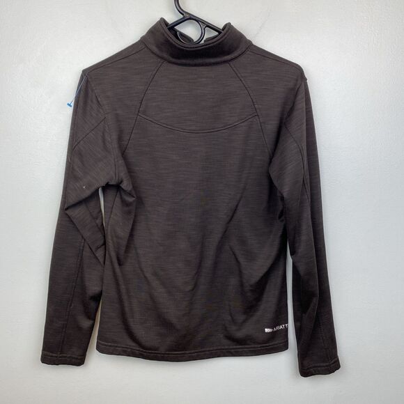 Ariat Tek Sweater Womens M Brown Long Sleeve 1/4 Zip Cold Series - Picture 8 of 11